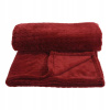 Prikrývka na posteľ - Zbierka Bunning Home Styling Polyester 160 x 130 cm odtiene červenej (Flanel prikrývka Burgundsko Soft Fluffy 160x130 cm)