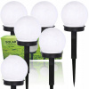 Solárna zapichovacia záhradná lampa - Záhradné solárne lampy LED gule biele lampy 6 ks (LED solárna pouličná lampa 180 COB + diaľkové ovládanie)