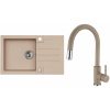 Set Alveus (dřez Rock 130 Beige 55 + baterie Delos Beige 55) SETA22222