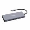 VERBATIM Hub USB-C Pro Multiport 14 Port, 5x USB-A, 2x USB-C, 2x HDMI, 1xVGA, RJ45, 3.5mm Jack audio, microSD/SD, šedá 32154 Verbatim