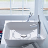 DURAVIT Cape Cod štvorcové umývadlo na dosku s ostrovčekom pre batériu, bez prepadu, 460 x 460 mm, biela, 2340460000