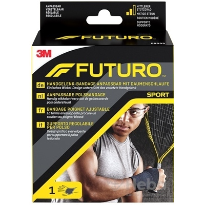 3M FUTURO SPORT bandáž na zápästie stredná opora, (09033) 1x1 ks