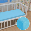 Detské froté napínacie prestieradlo do postieľky FR-017 Azúrovo modré 60 x 120 x 10 cm - do postieľky