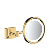 HANSGROHE AddStoris kozmetické zväčšovacie zrkadlo s LED osvetlením (3-násobné zväčšenie), leštený vzhľad zlata, 41790990