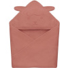 Dětská osuška Lionelo Muslin Hooded Towel Red Coral (5903771709361)
