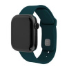 FIXED Set silikonových řemínků Silicone Sporty Strap pro Apple Watch 42/44/45/46mm, tmavě zelený