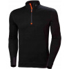 Helly Hansen Tričko LIFA Merino 75107 1/2 zip funkční dlouhý rukáv pánské COT59510700200-black Černá