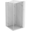 Mexen Lunar, L výklopný sprchový kút pravý 80 x 80 cm, 8mm číre sklo, chrómový profil, 834L-080-080-01-00-P