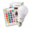 ŻARÓWKA LED RGB E27 8W PILOTEM ECOLIGHT