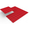 QBRICK SYSTEM Plastová garážová podlahová dlaždica ATENA 30,5 x 30,5 x 1,3 cm, červená, balenie 11 ks