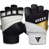 Vega RDX Tréningové čierno-biele rukavice GYM GLOVE LEATHER S11 WHITE/BLACK, koža, veľkosť XXL