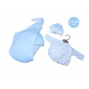 Llorens Obleček pre bábiku bábätko New Born veľkosti 35-36 cm 2dielny modrý