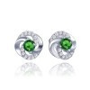 MINET JMAS0275ZE00 - MINET Luxusní stříbrné náušnice s bílými a zelenými zirkony