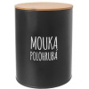 dóza orion black polohrubá mouka 13cm