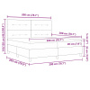 vidaXL Posteľ s boxspringom a matracom krémová 200x200 cm textília - Krémová - 263301-279939