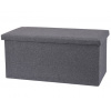 HOMESTYLING Taburet / podsedák s úložným priestorom 76 x 40 cm tmavo šedá