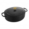 Litinový hrnec s poklicí BELLAMONTE 29 cm, 4,5 l, černá - BALLARINI (Oválný pekáč 29 cm, 4,5 l BELLAMONTE černý - BALLARINI)
