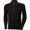 Helly Hansen Tričko LIFA Merino 75107 1/2 zip funkční dlouhý rukáv pánské COT59510700200-black Černá