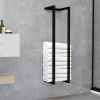 zahrada-XL Stojan na uteráky čierny 25x20x95 cm železný 325918