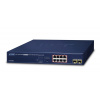PLANET GS-4210-8P2S sieťový prepínač Riadený Gigabit Ethernet (10/100/1000) Podpora napájania cez Ethernet (PoE) 1U Modrá (GS-4210-8P2S)