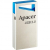 Apacer USB flash disk, USB 3.0, 64GB, AH155, strieborný, USB A, s pútkom AP64GAH155U-1