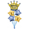 Balónová kytica Birthday King 5ks