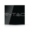 Spínač 2-násobný SMART ovládaný cez WiFi, čierny VT-5004 (V-TAC)