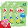 Detské antibakteriálne tekuté mydlo Lime 3x500ml + darčekové detské mydlo Turban Baba