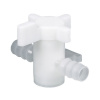 Dvojcestný uzatvárací ventil z PVDF, biely, pre hadice s Ø 11-13 mm (BJ = 5 ks)