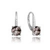 MINET JMAS0150HE00 - MINET Elegantní stříbrné náušnice s hnědým zirkonem