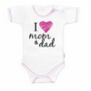 Body krátky rukáv Baby Nellys, I love mom & dad, holka, veľ. 80