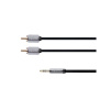 KRUGERMATZ 03520252 Kabel KRUGER & MATZ JACK 3.5 stereo/2xCINCH 3m KM0311