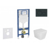 GEBERIT - Duofix Set předstěnové instalace, klozetu Arkas I a sedátka softclose, tlačítko Sigma20, černá lesk/černá mat SANI11CA5126B