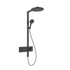 Hansgrohe Raindance Alive S - Sprchový set s termostatom, priemer 30 cm, 3 prúdy, EcoSmart, kefovaný čierny chróm 24596340