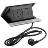 Legrand Pop-up, 1x 230 V + 1x USB A / C hliník brúseny