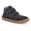 Barefoot zimné topánky Froddo - Winter furry Stars modré hviezdy