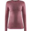 Dámské merino triko CRAFT Core Wool Merino Ls červená žíhaná Velikost: S
