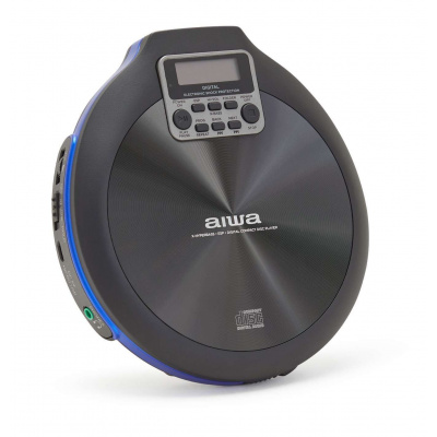 Aiwa PCD-810BL Prenosný CD prehrávač v čiernej/modrej farbe Aiwa