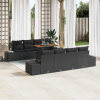 zahrada-XL Záhradný jedálenský set 9 pcs Čierna, Hnedá 100 x 55 x 73 cm 3349939