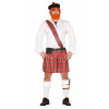 Kostým, maska - Dospelý outfit Scot l (Scot Scottish Scotch Outfit Kilt Scotthish Veľkosť)