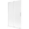 Mexen Velar L vaňa paravan 2-krídlový rozťahovací 110 x 150 cm, matný, biely - 896-110-003-31-20