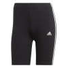 adidas Essentials 3 Stripe Biker Shorts Womens Black/White S (8-10)