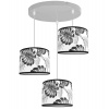 Light Home Závesné svietidlo Manila, 3x textilné tienidlo so vzorom (výber z 2 farieb), (výber z 2 farieb konštrukcie), o