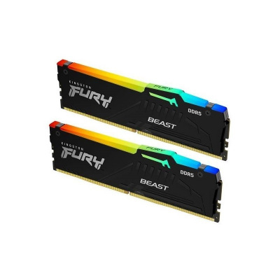 DDR5 64GB 5200MHz CL40 FURY Beast Black RGB Kingston (2x32GB) KF552C40BBAK2-64
