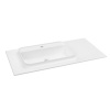 Sapho BRAHEA umývadlo 101x51,5cm, (80+20cm) Rockstone, pravé, biela matná BL101-80L