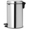 Odpadkový kôš s pedálom NewIcon s kovovým vedierkom 12 l leštená oceľ