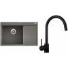 Set Sinks G5154 (dřez Rim 780 L Truffle 54 levý + baterie Vitalia Černá matná)