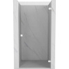 Mexen, Mexen Lunar-B Otočné pravé sprchové dvere 80 cm, transparentné, biele - 832-080-000-20-00-P