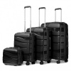 Kono K2094L Sada 4 kufrov spinner 30cm 55cm 65cm 76cm Čierny Polypropylén