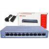 PoE Switch pre kamery 8x PoE + 2x Uplink 10/100 Mbps Hikvision 60W